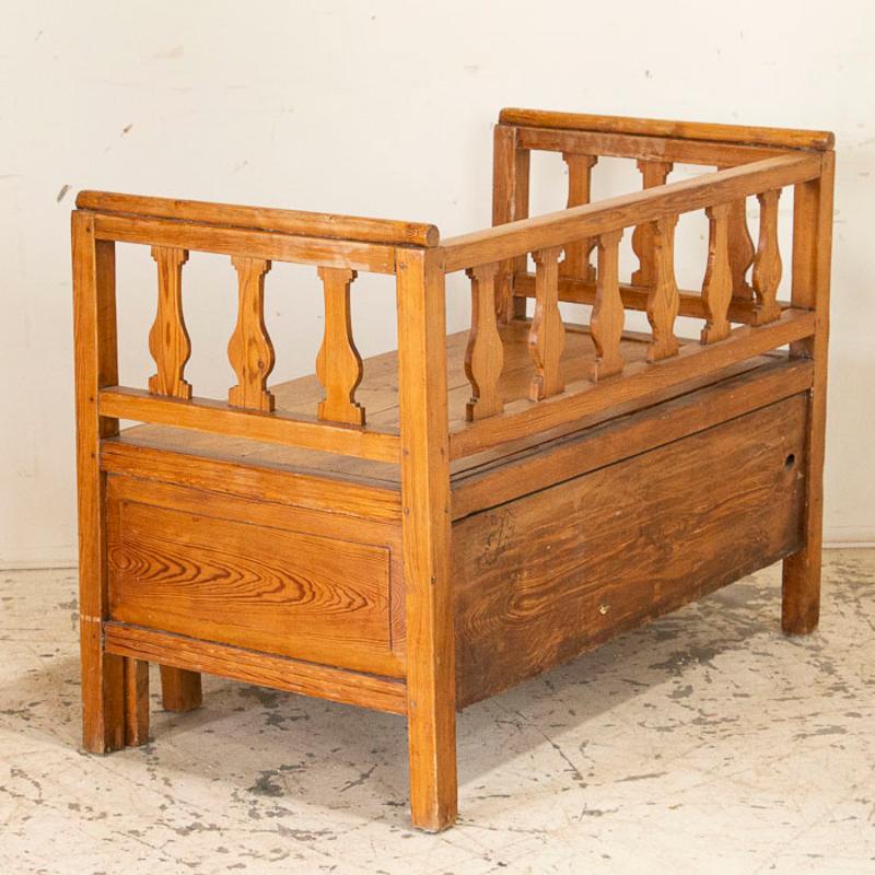 Antique Small Pine Bench With Storage, Sweden | eBay