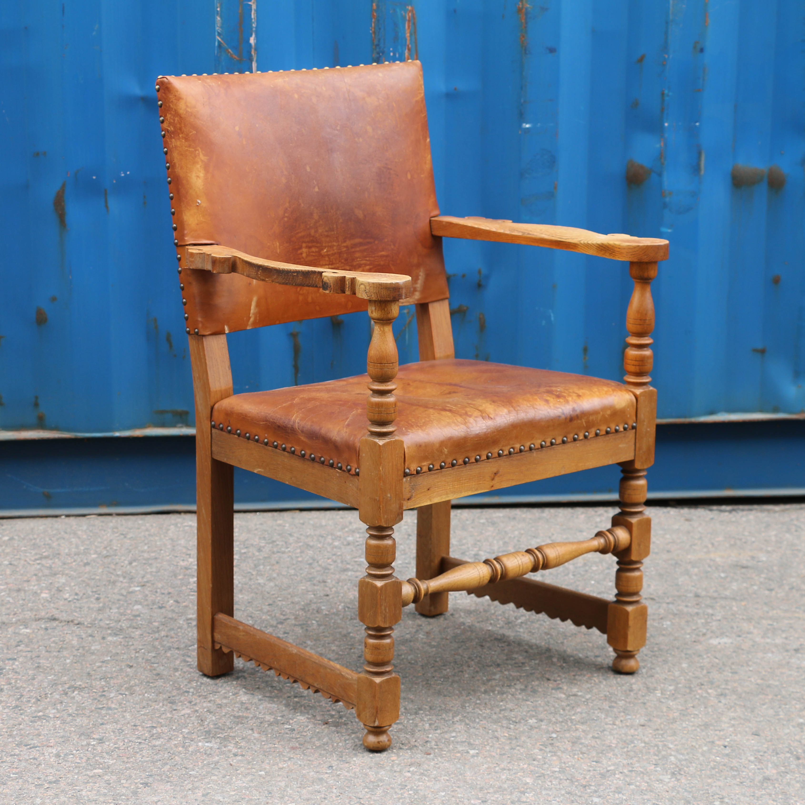 antique oak armchair