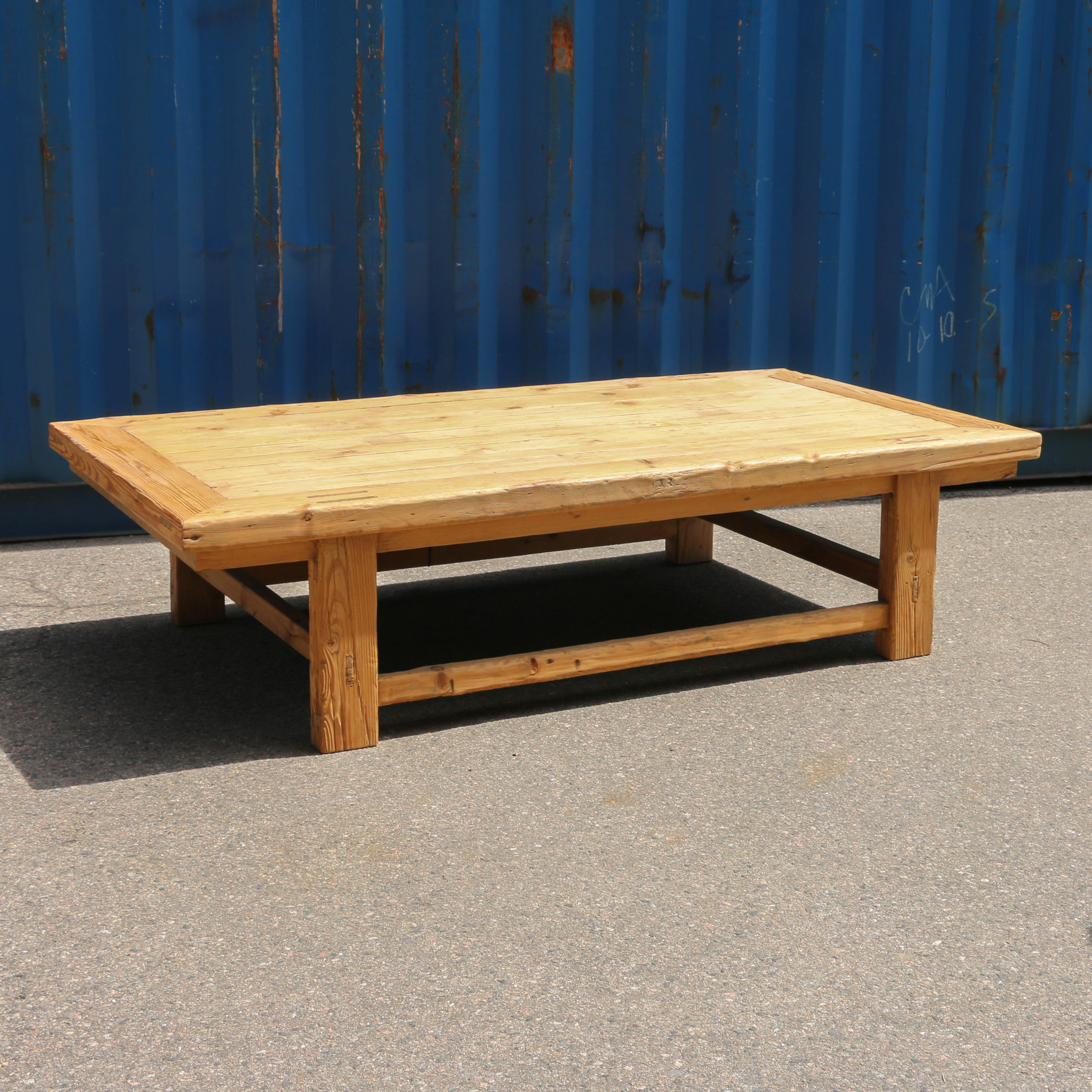 Large Antique Chinese Pine Coffee Table