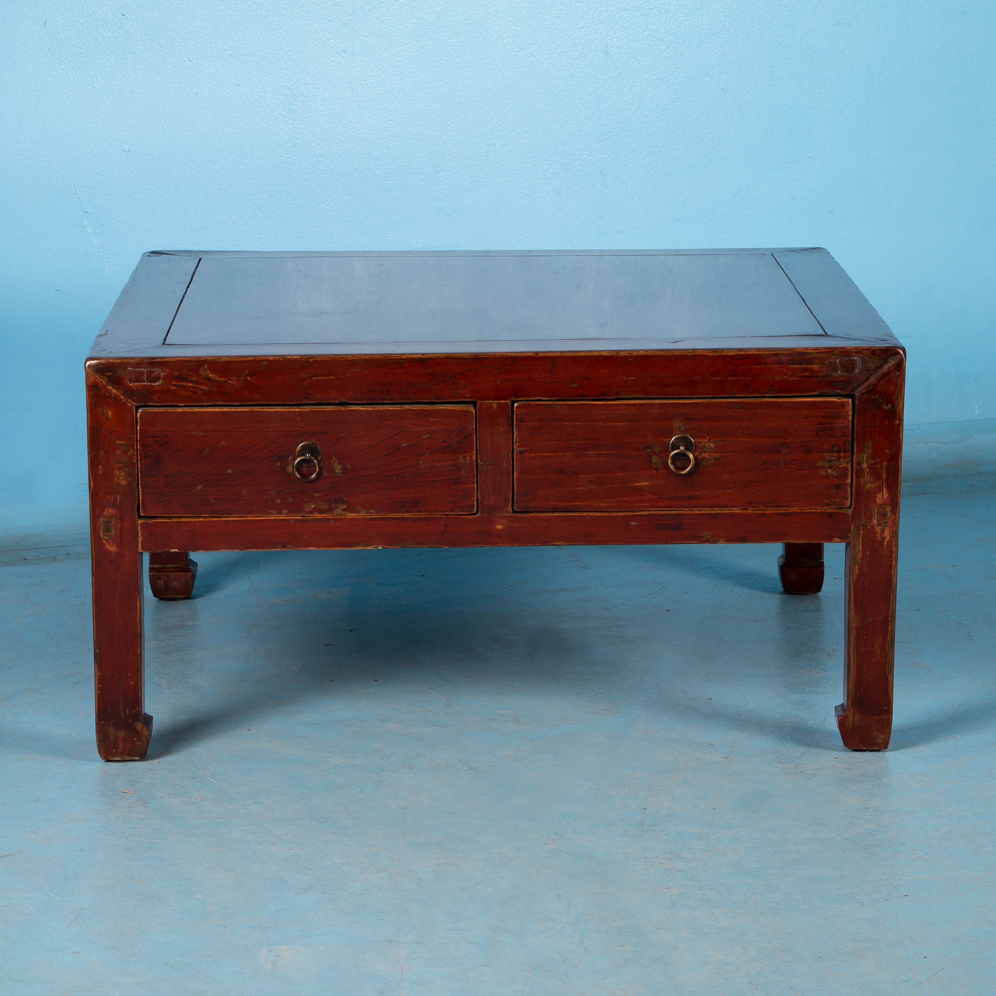 Antique Red Lacquered Chinese Coffee Table